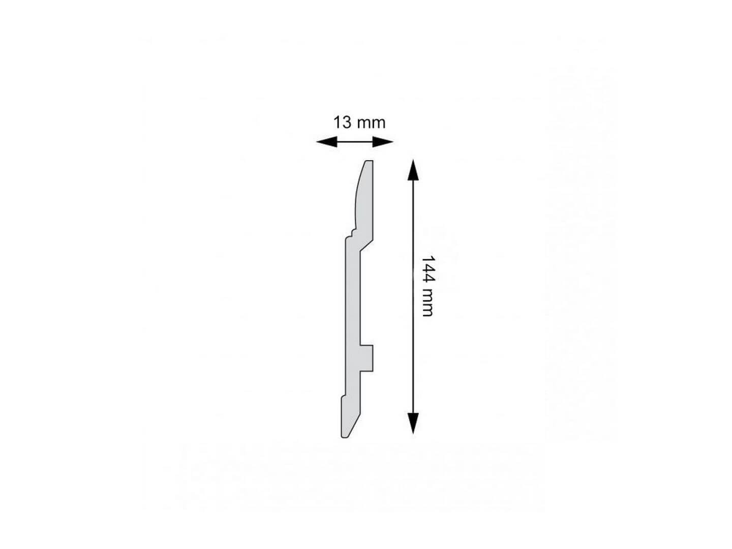 Listwa przypodłogowa malowana biała LPC-25M Creativa wys. 14,4cm