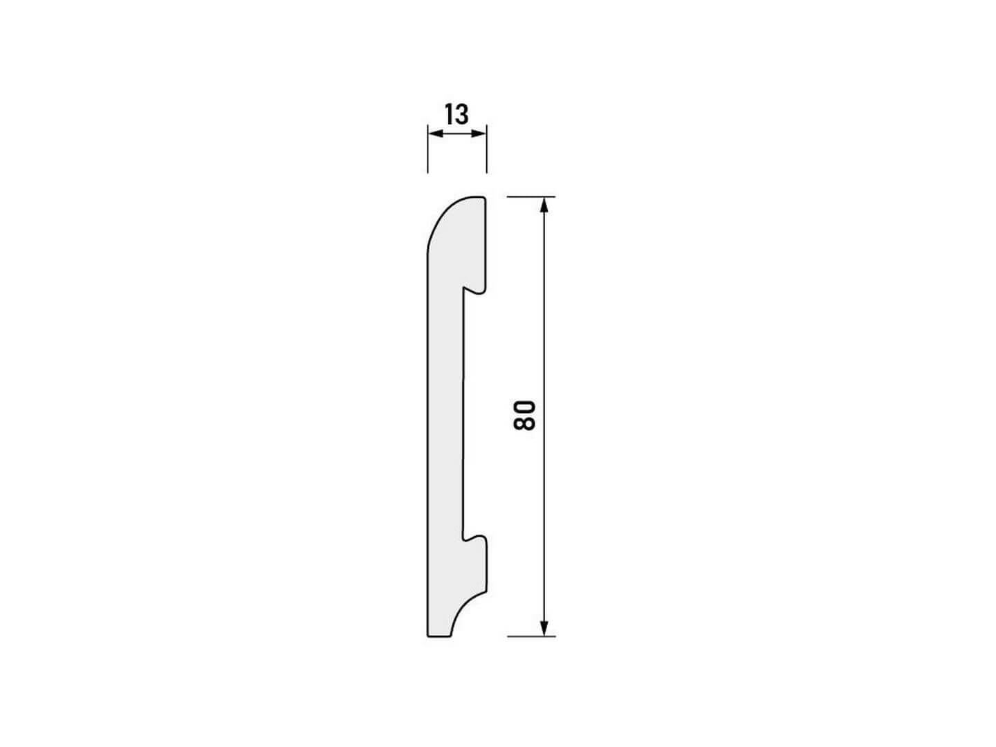 Listwa podłogowa malowana LPC-11 Czarna Creativa wys. 8cm