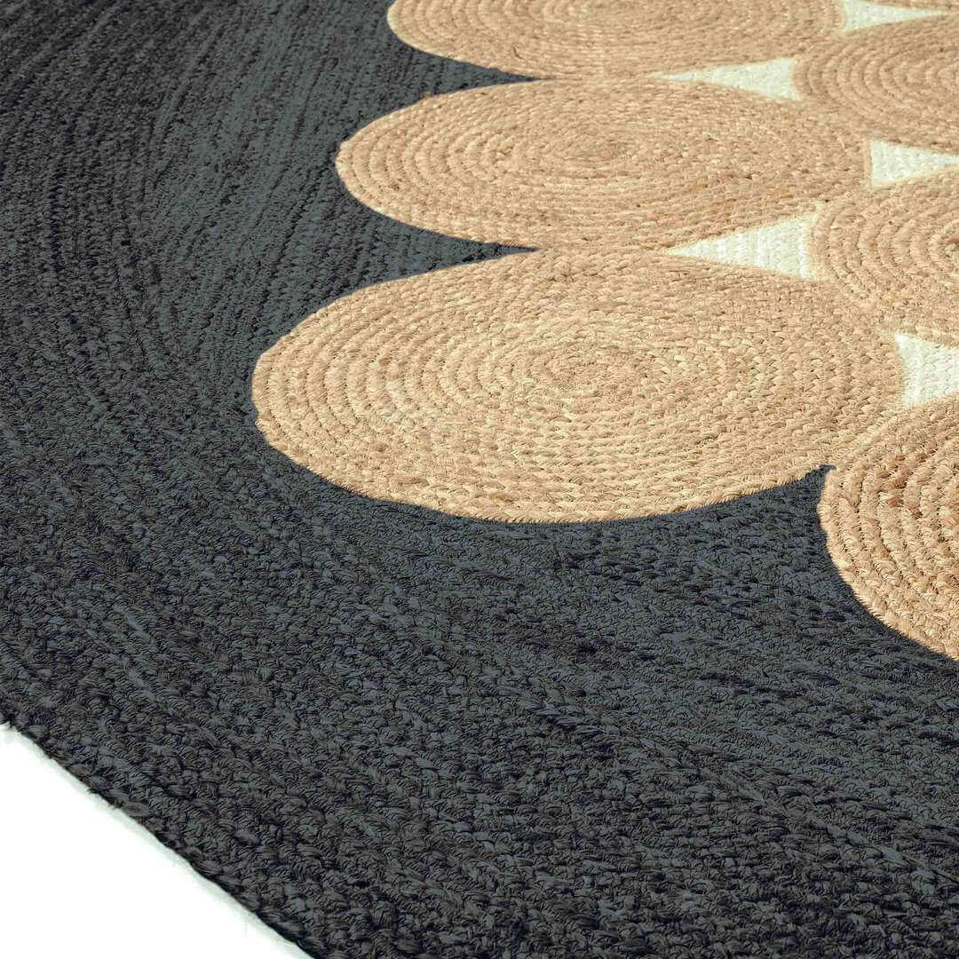 Dywan okrągły z juty Kool Graphite TA 112 13 07 Elitis