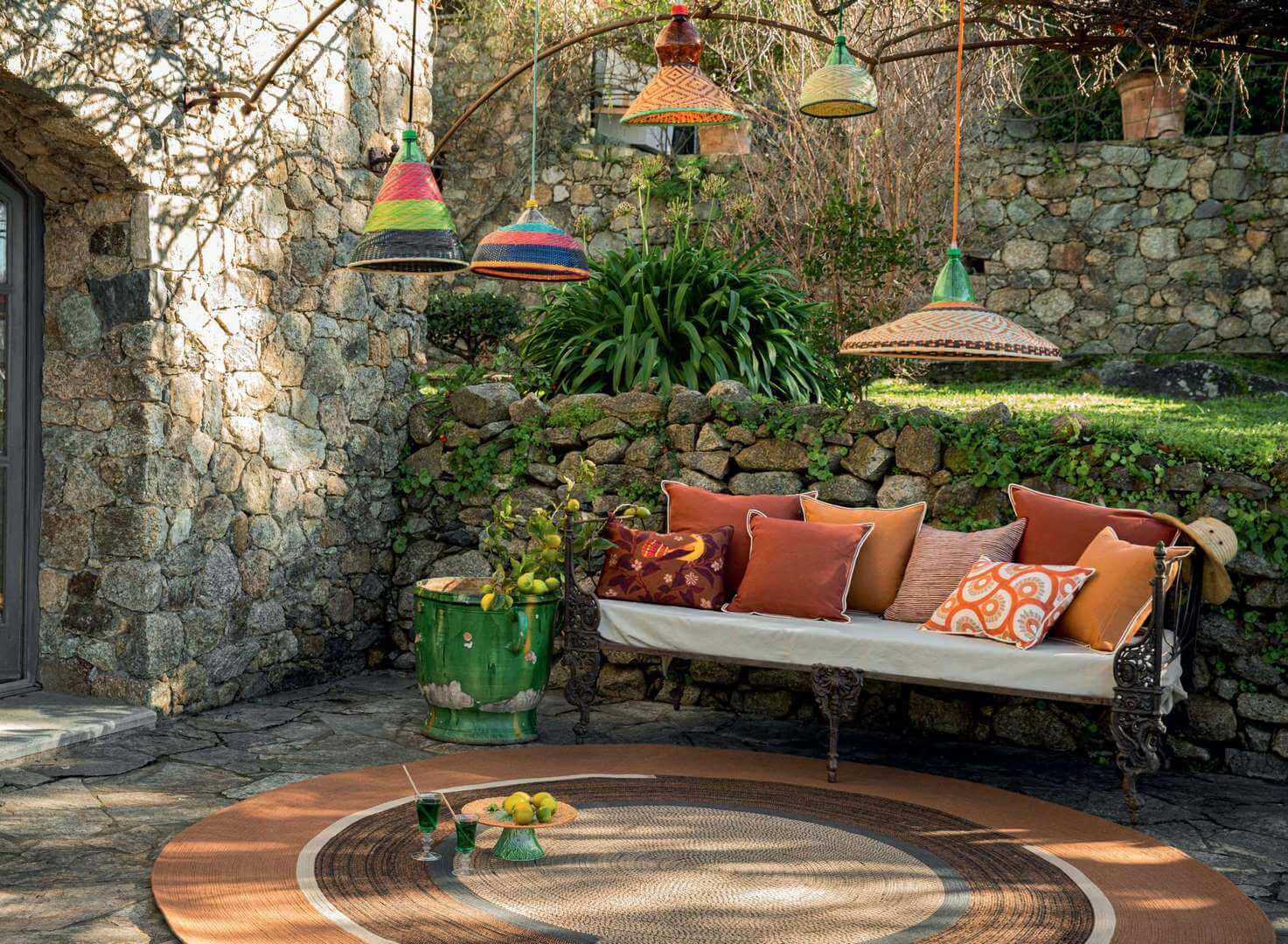 Dywan Okrągły na balkon/taras Disco Banane TA 113 26 07 Elitis