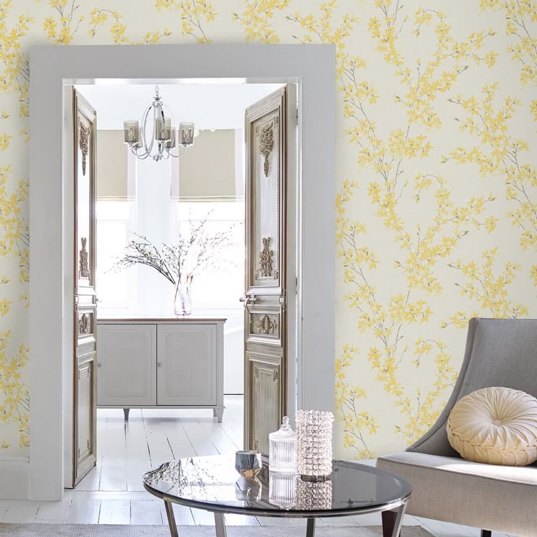 Tapeta roślinna Laura Ashley 113350 Forsythia Volume I