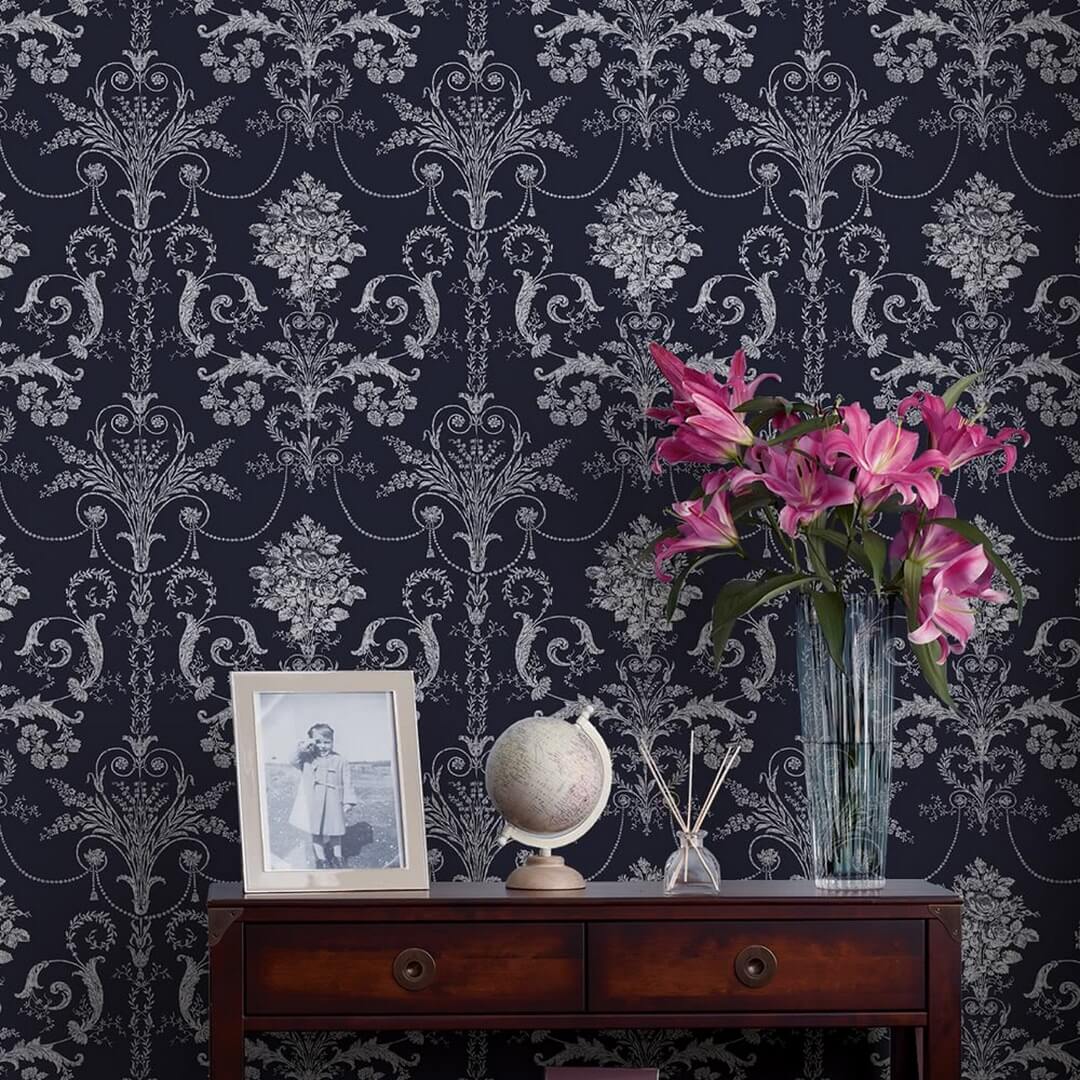 Tapeta adamaszek Laura Ashley 113386 Josette Volume I