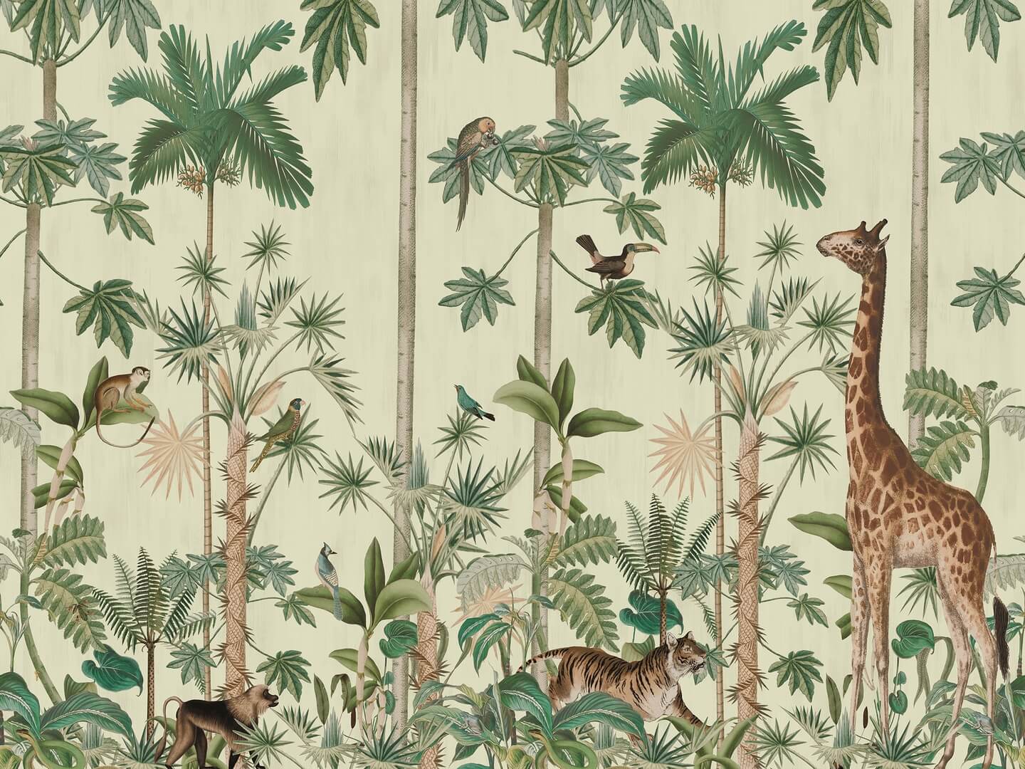 Fototapeta dżungla Rebel Walls R16794 Giraffes Stroll Sunny Wonder World