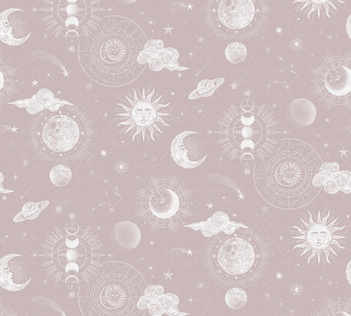 Fototapeta kosmos Rebel Walls R18434 In the Sky Pink Wonder World