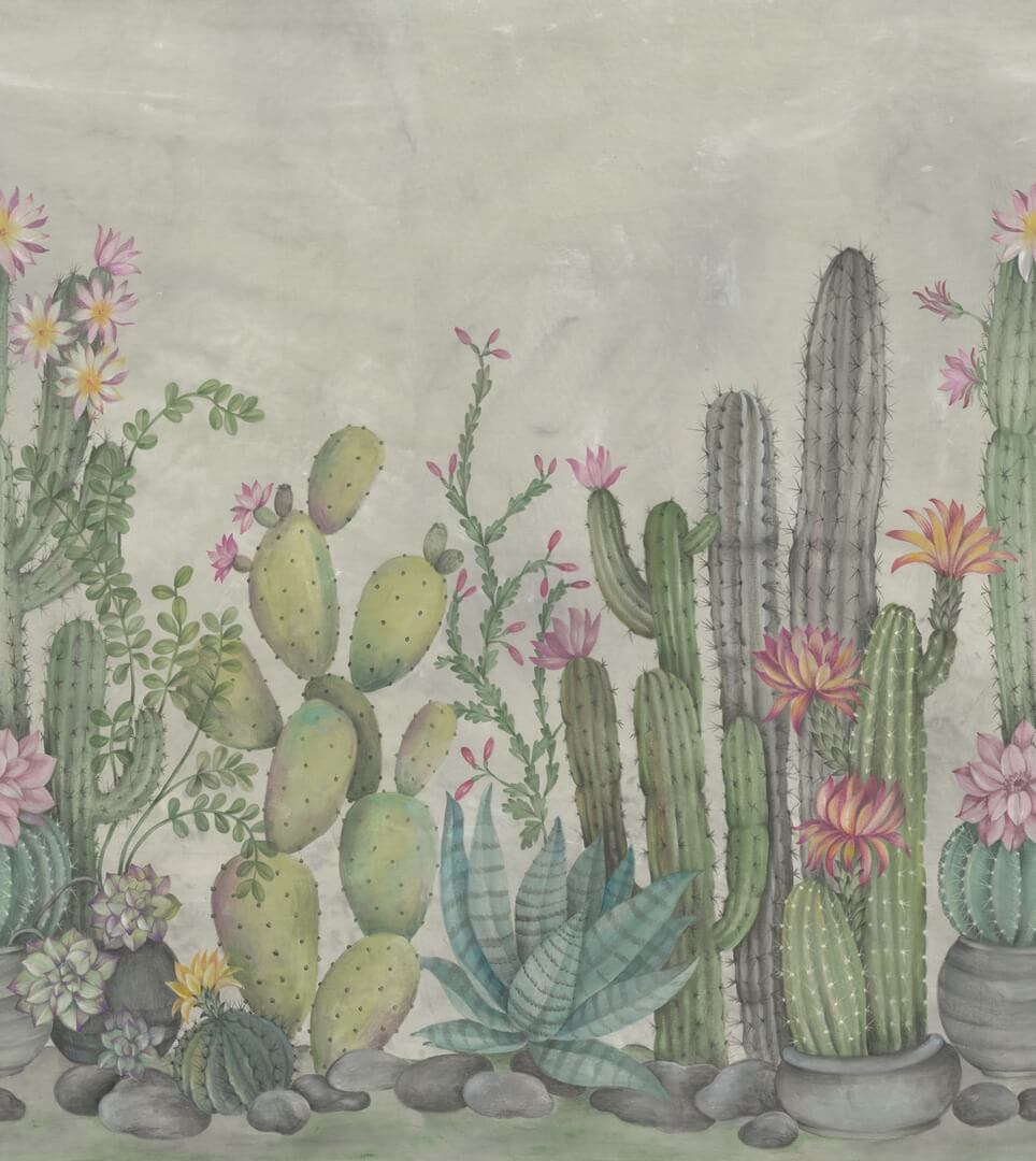 Fototapeta kaktusy Rebel Walls R18451 Playful Cactus Summer Wonder World