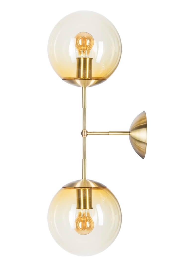 Kinkiet podwójny Bacan Riesco Wall Double Amber Famlight