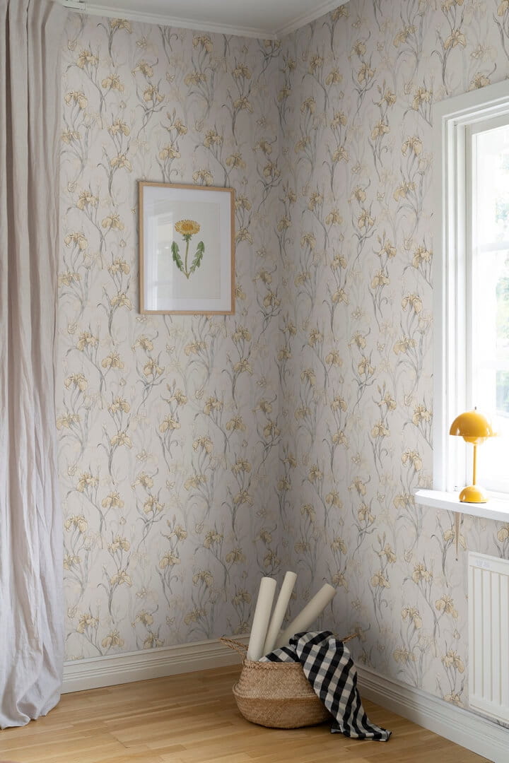 Tapeta kwiaty Sandberg S10136 Iris Amber Huset i Solen