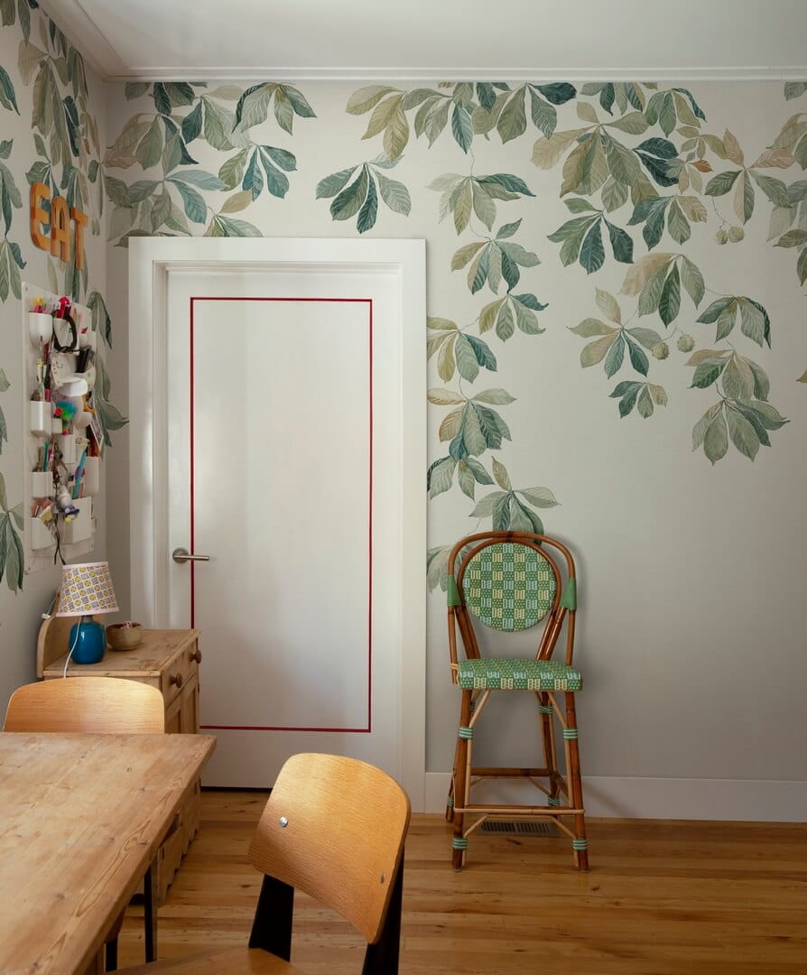 Fototapeta liście Sandberg S10171 Kastanjen Garden Green Huset i Solen