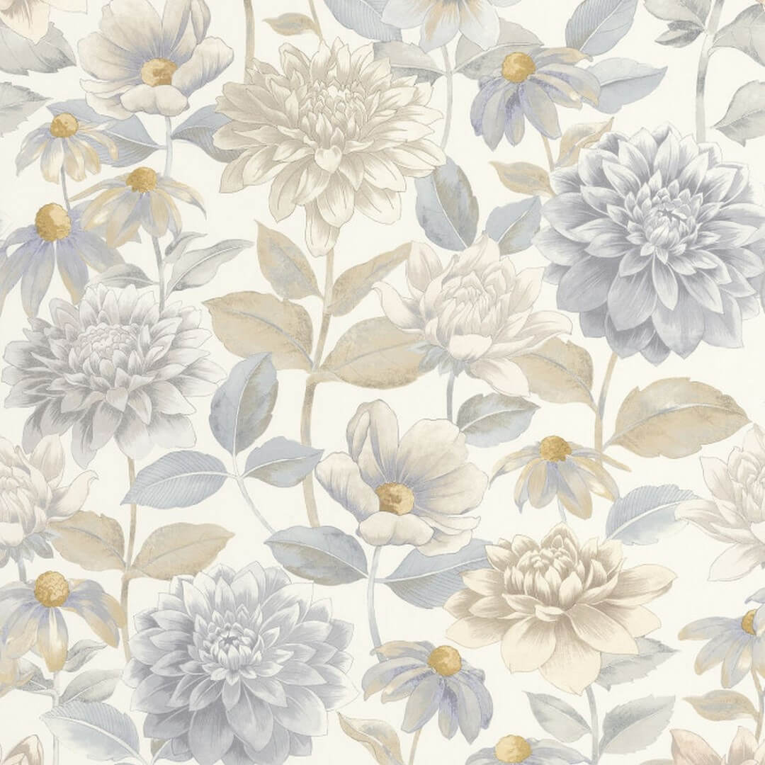 Tapeta kwiaty dalia Casadeco GADN 87661834 Dahlia Gardens