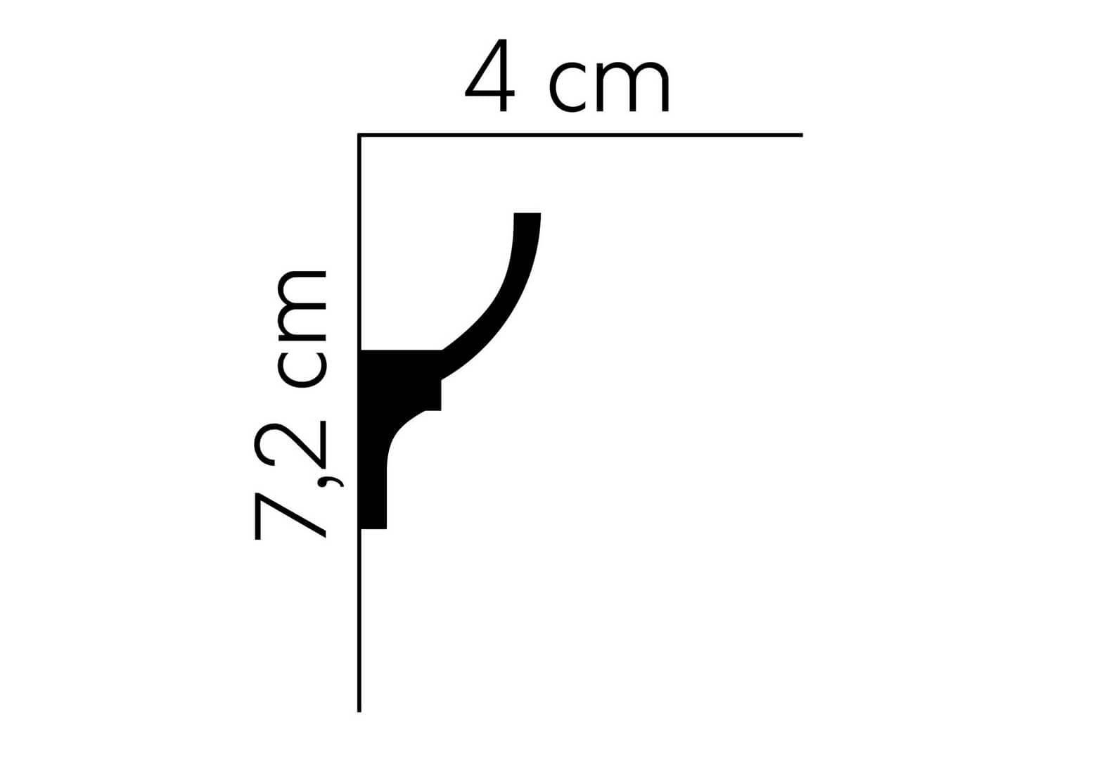 Listwa oświetleniowa LED MD070 (MDB070) Mardom Decor wys. 7,2cm