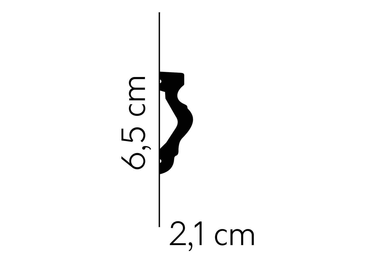 Listwa ścienna MD308 (MDD308) Mardom Decor wys. 6,5cm