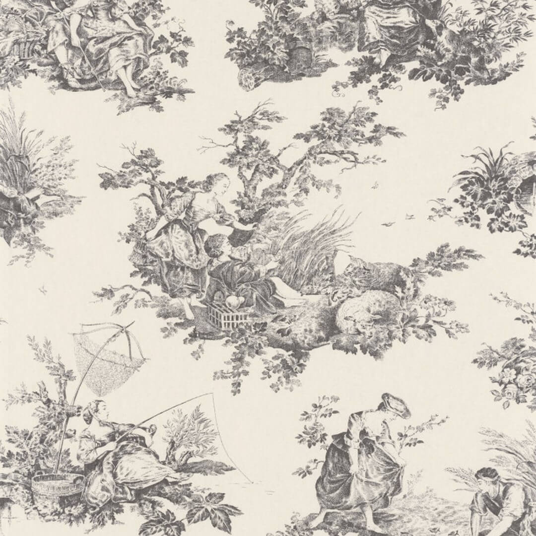 Tapeta scenki rodzajowe Casadeco LBTJ 87919612 Scene D'été Les Belles Toiles de Jouy