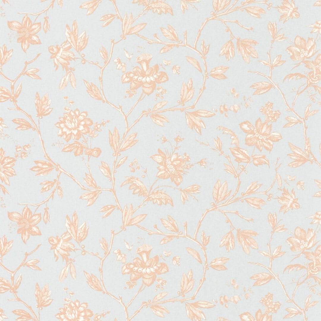 Tapeta kwiatowe pnącza róży Casadeco LBTJ 87964215 Rosa Les Belles Toiles de Jouy