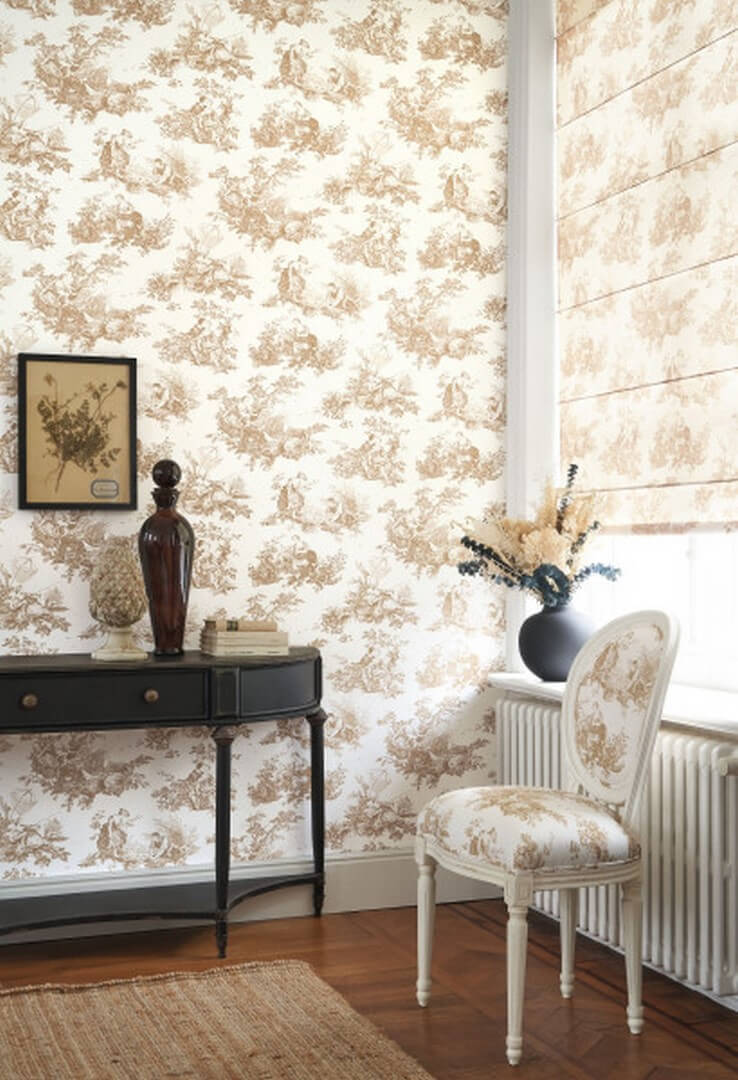 Tkanina Toile de Jouy Casadeco LBTJ 88038201 Tissu Scene D'ete Les Belles Toiles de Jouy
