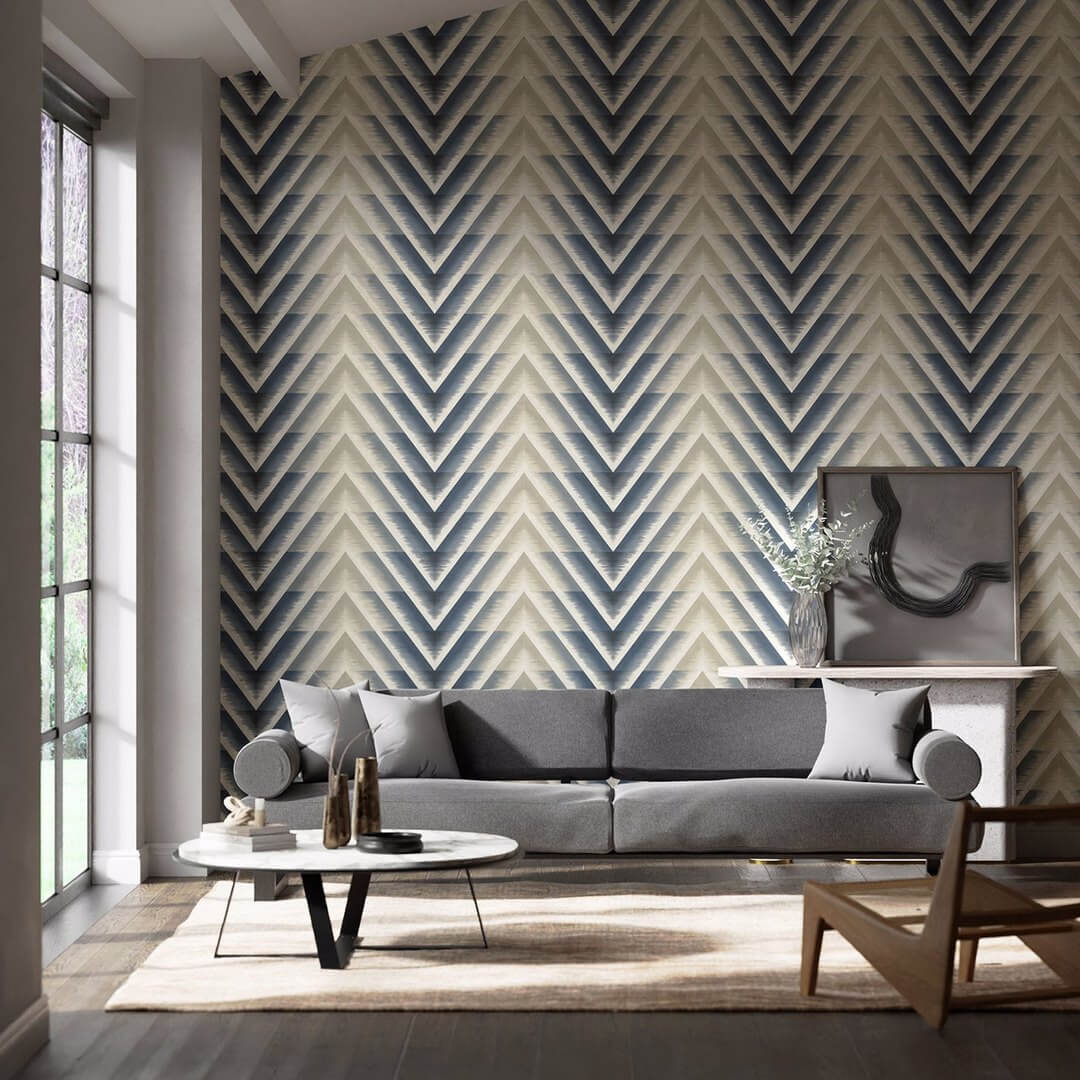 Tapeta zygzaki Harlequin 111584 Makalu Colour II