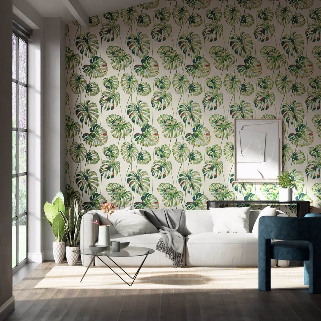 Tapeta liście monstery Harlequin 111753 Kelapa Colour II