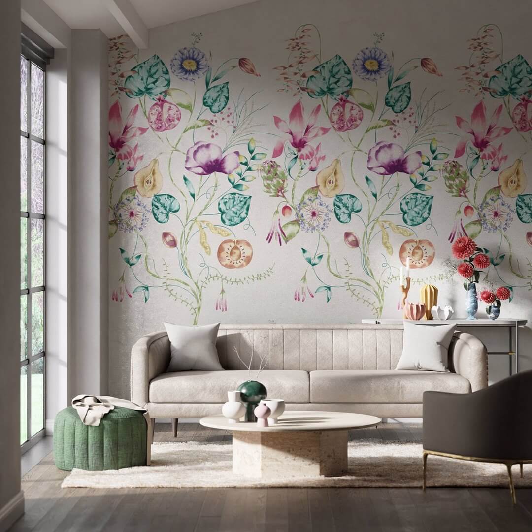 Mural egzotyczne kwiaty i owoce Harlequin 111775 Quintessence Colour II