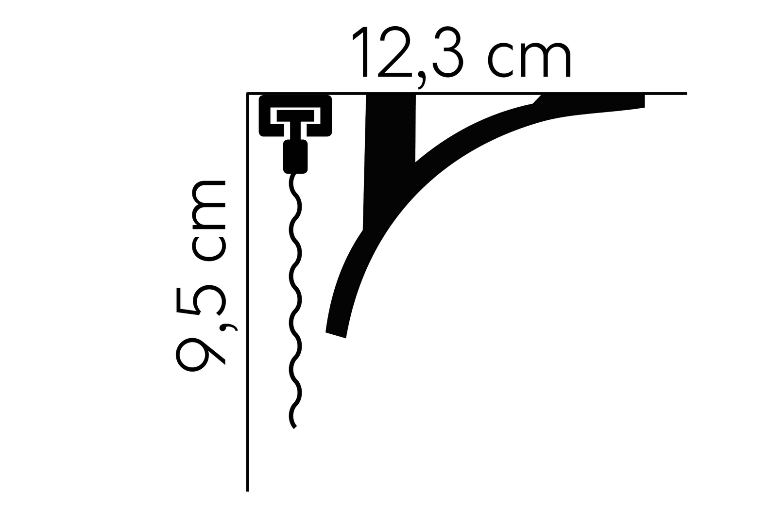 Listwa karniszowa LED QL011 Mardom Decor wys. 9,5cm