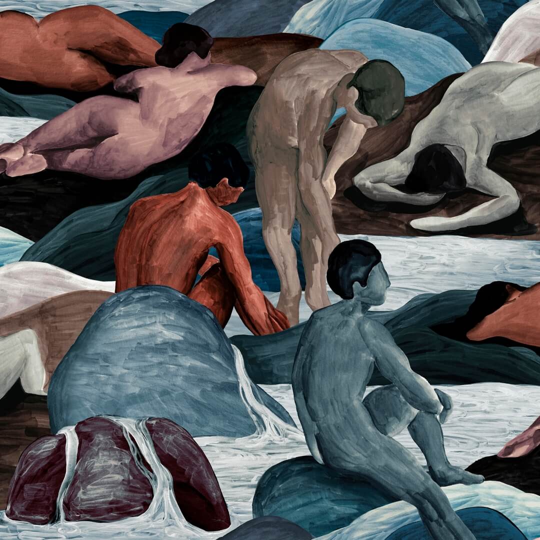 Tapeta scena łaźni termalnej Arte 70500 Saturnia Les Thermes