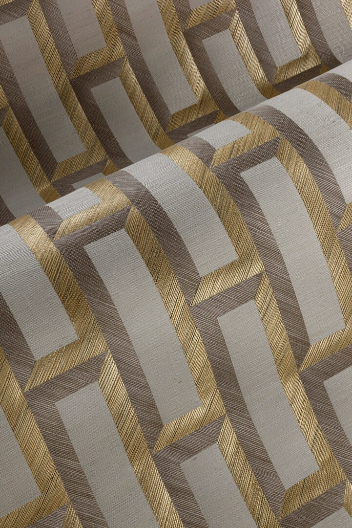 Tapeta naturalna prostokąty efekt 3D Arte 72720 Biseau Marqueterie