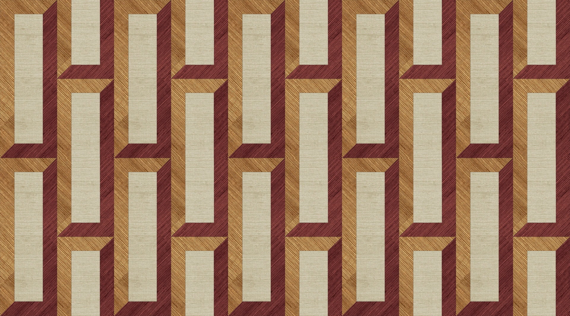 Tapeta naturalna prostokąty efekt 3D Arte 72722 Biseau Marqueterie