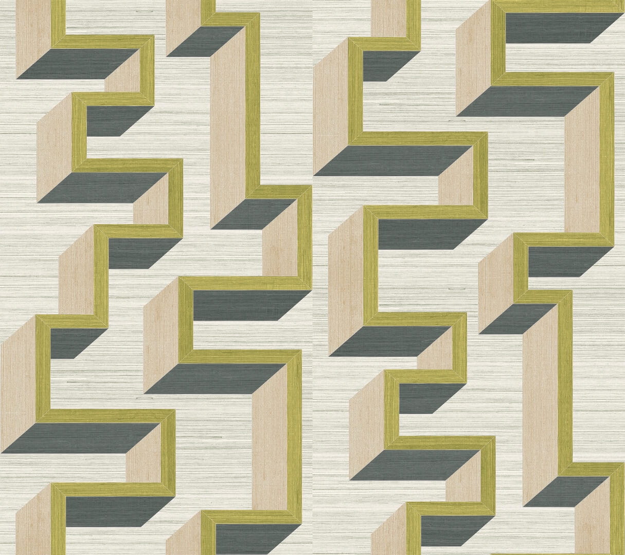 Tapeta naturalna labirynt efekt 3D Arte 72701 Detour Marqueterie