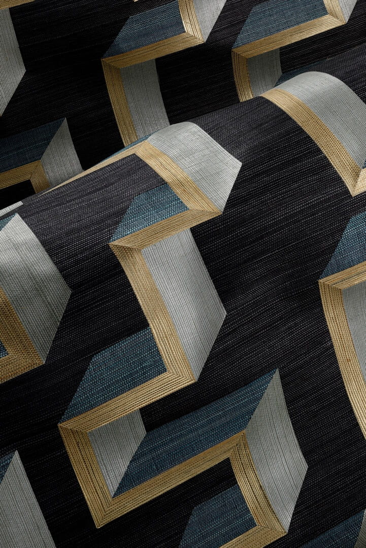 Tapeta naturalna labirynt efekt 3D Arte 72702 Detour Marqueterie
