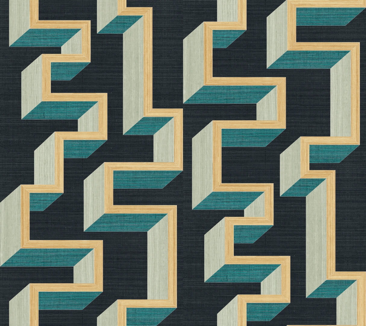 Tapeta naturalna labirynt efekt 3D Arte 72703 Detour Marqueterie