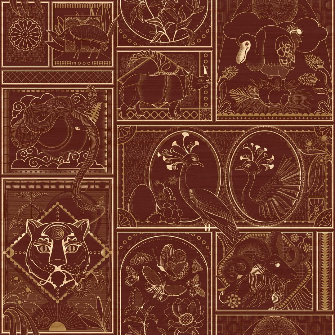 Tapeta zwierzęta fornir Arte Moooi MO4041 Golden Tiger Memento Moooi