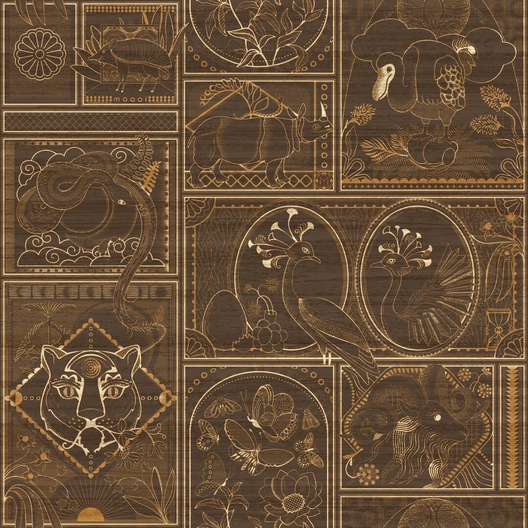Tapeta zwierzęta fornir Arte Moooi MO4042 Golden Tiger Memento Moooi