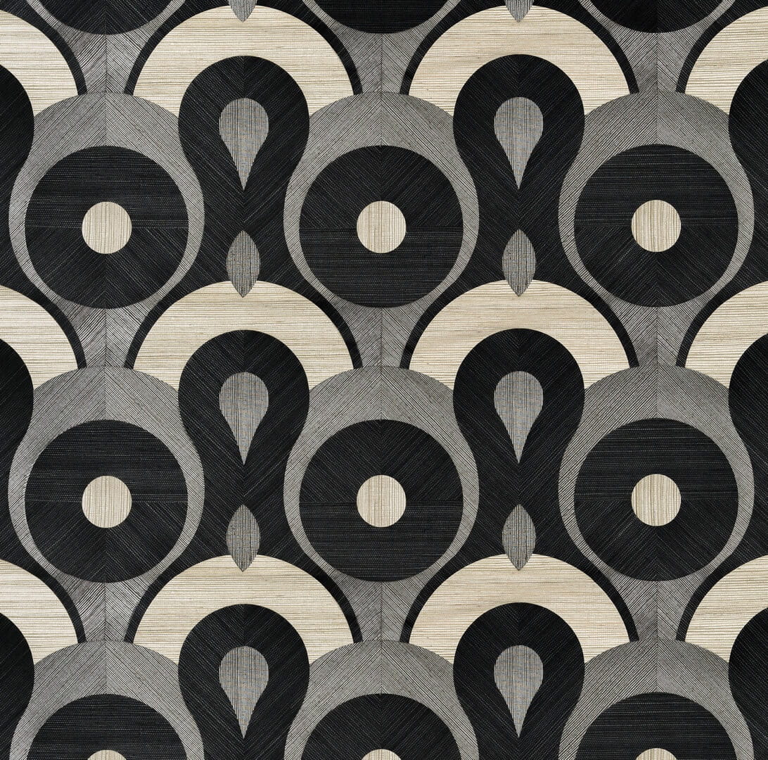 Tapeta geometryczna okręgi i łuki Arte Moooi MO4010 Queen Cobra Memento Moooi