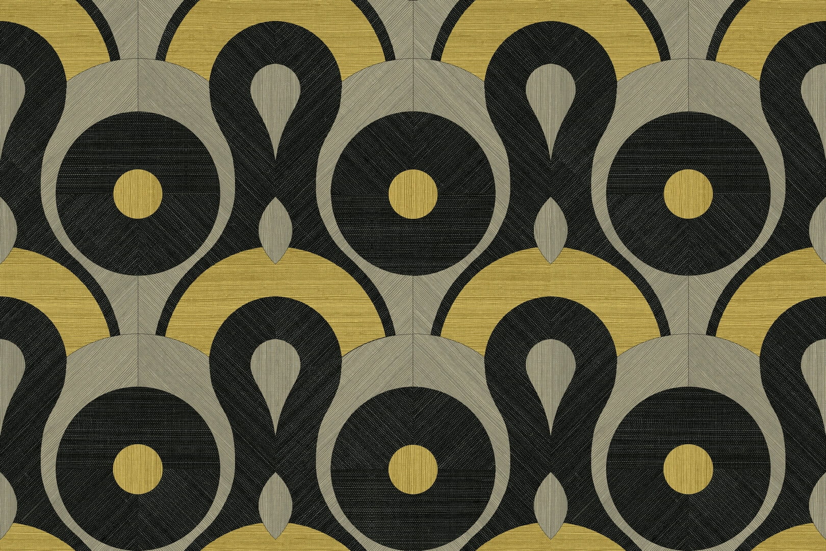 Tapeta geometryczna okręgi i łuki Arte Moooi MO4012 Queen Cobra Memento Moooi