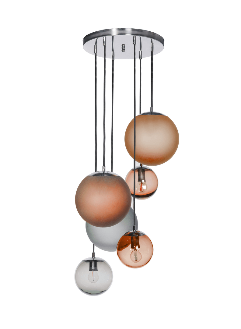 Lampa wisząca Bacan Famlight Amber 6 kul