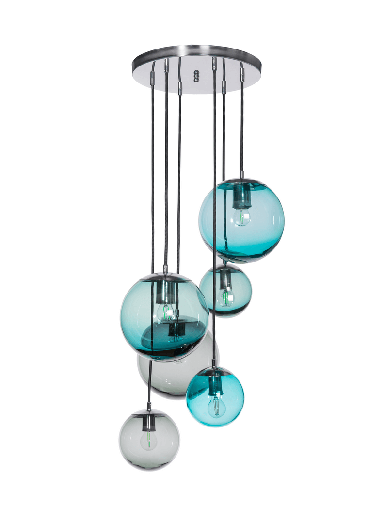Lampa wisząca Bacan Famlight Baltic Green 6 kul