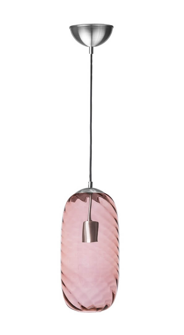 Lampa wisząca Famlight Chloe Srebrna Różowa