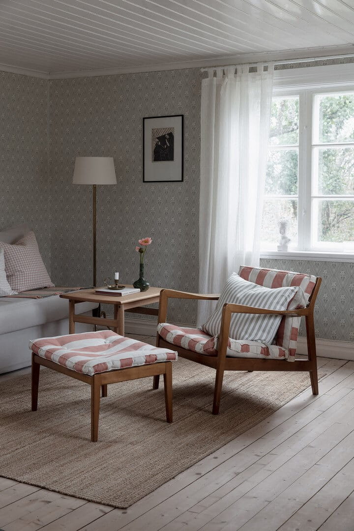 Tapeta kratownica i kwiatki Boras Tapeter Klädesholmen 4166 Alla Tiders Hus