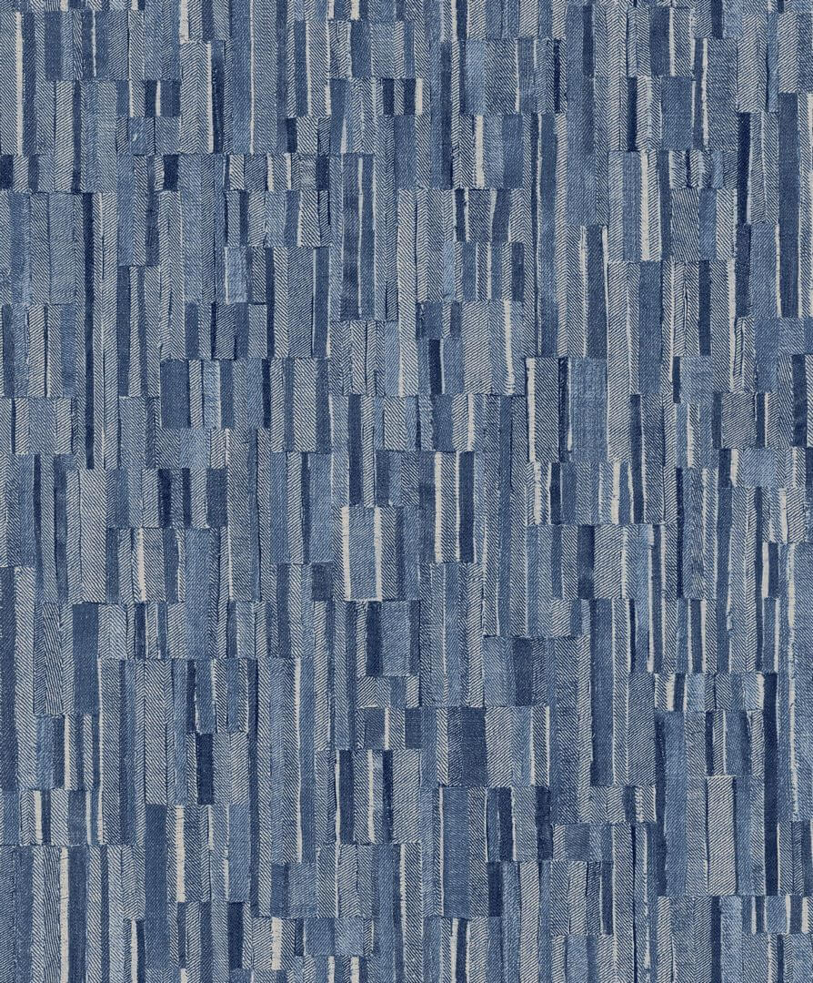 Tapeta dżinsowy patchwork Casadeco TEXI 87526618 Patch Denim Textiles