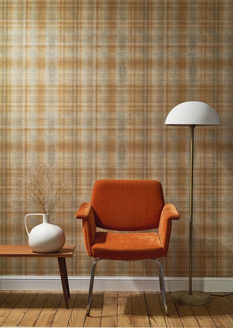 Tapeta szkocka krata Casadeco TEXI 87699573 Tartan Textiles