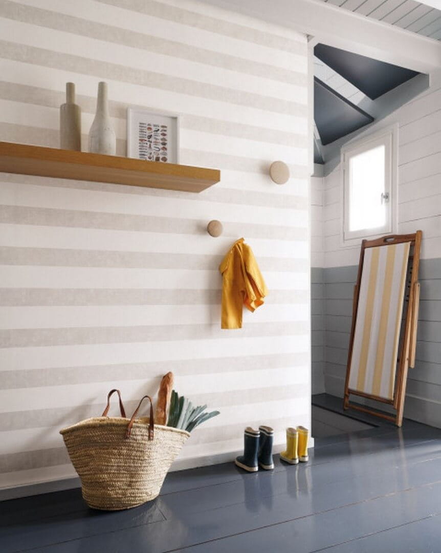 Tapeta przetarte pasy Casadeco RAYS 84039506 Rivage Alize Les Rayures