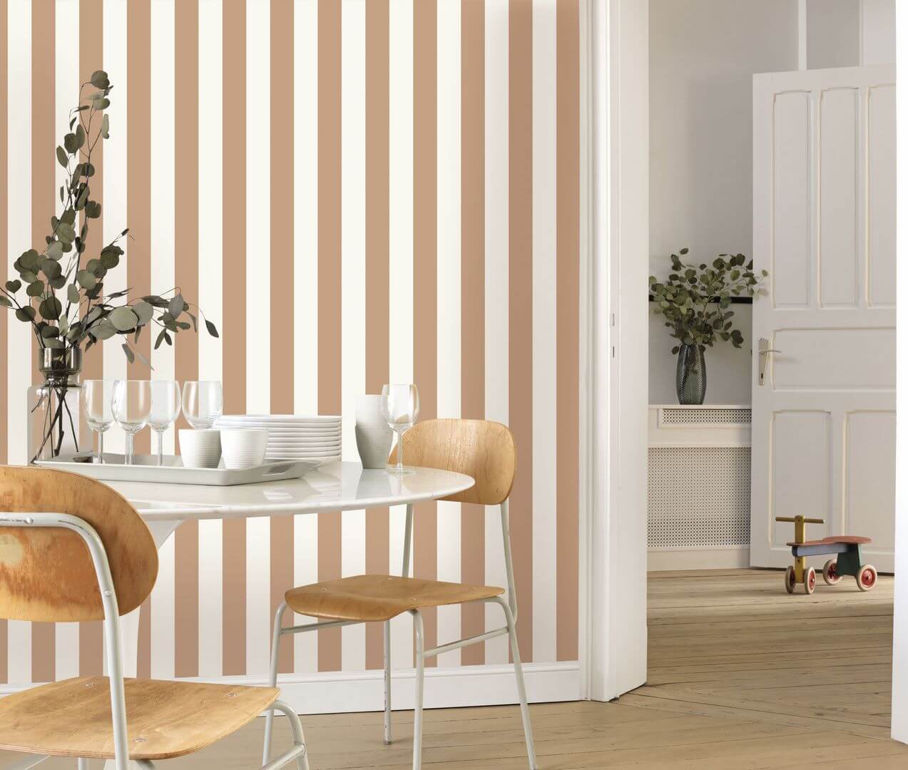 Tapeta paski Casadeco RAYS 87436032 Olympe Les Rayures