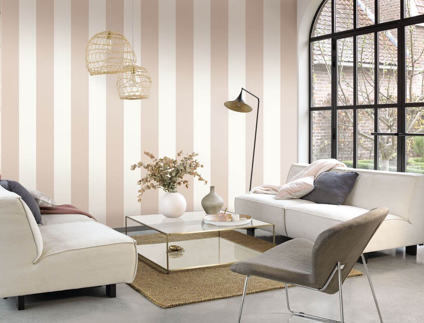 Tapeta szerokie pasy Casadeco RAYS 88017342 Bruges Les Rayures