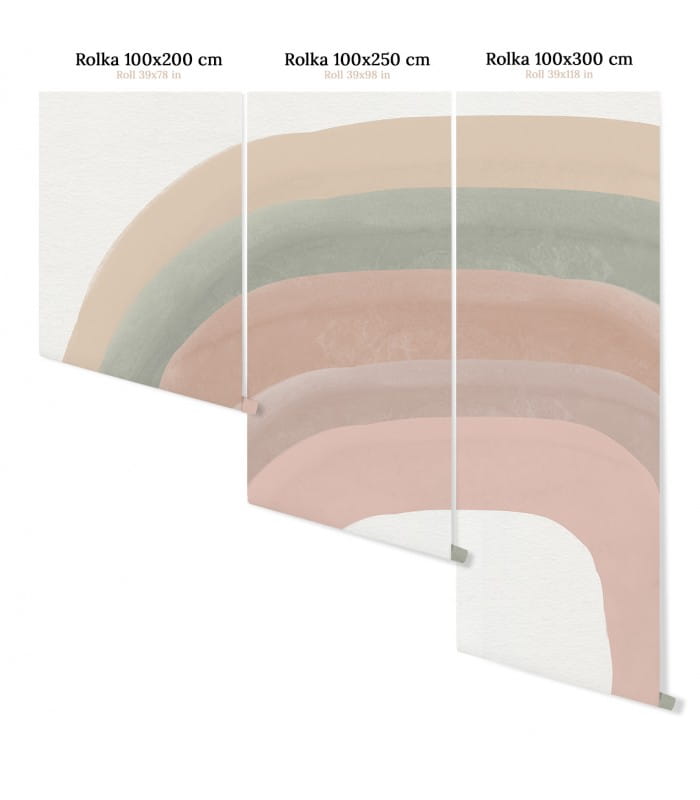 Mural tęcza Wallcolors Pastel Rainbow Life in Boho