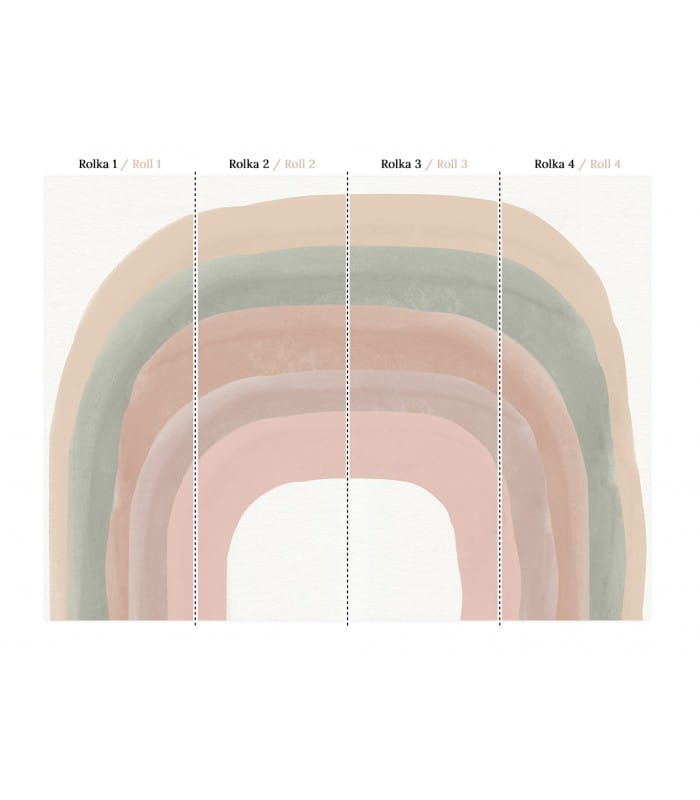 Mural tęcza Wallcolors Pastel Rainbow Life in Boho