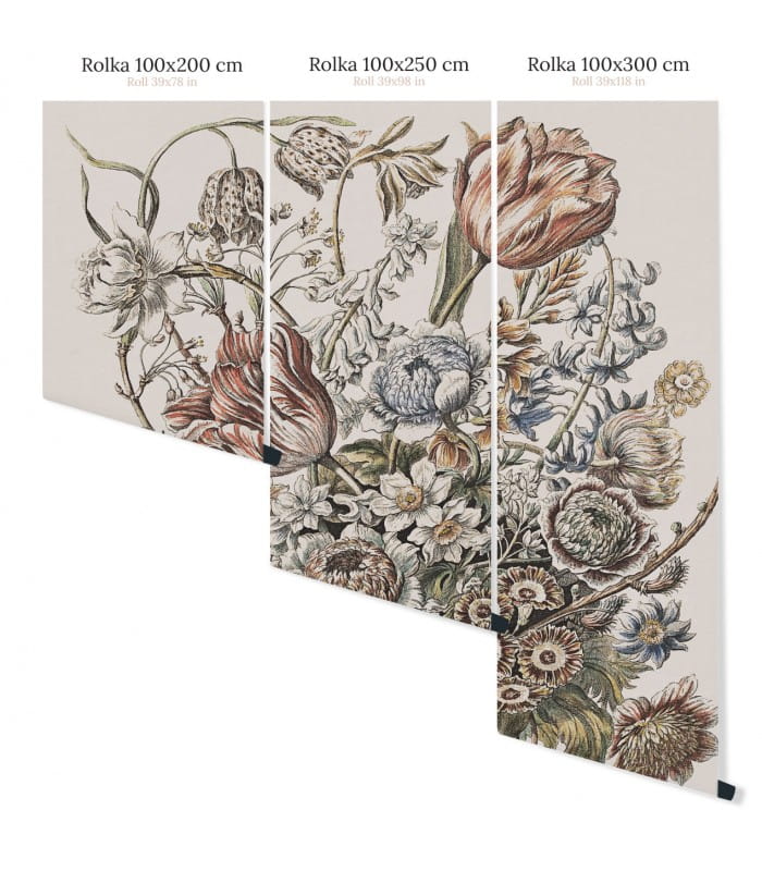 Mural okazałe kwiaty Wallcolors Floral Poem Life in Boho