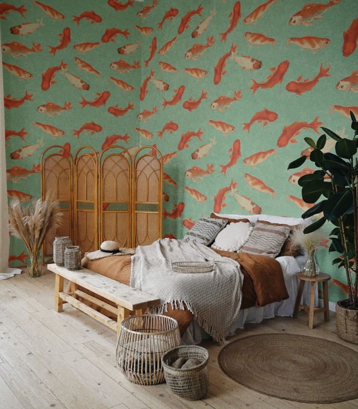 Mural ryby Koi Wallcolors Koi Life in Boho