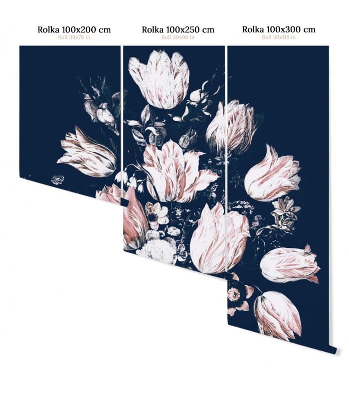 Mural kwiaty Wallcolors Floral Navy Life in Boho