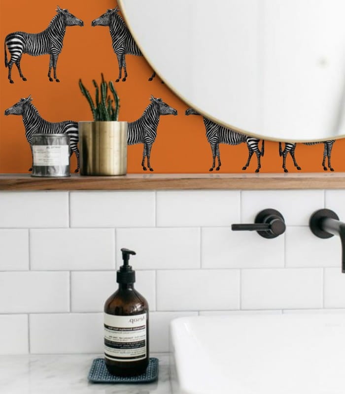 Mural zebry Wallcolors Zebra Life in Boho