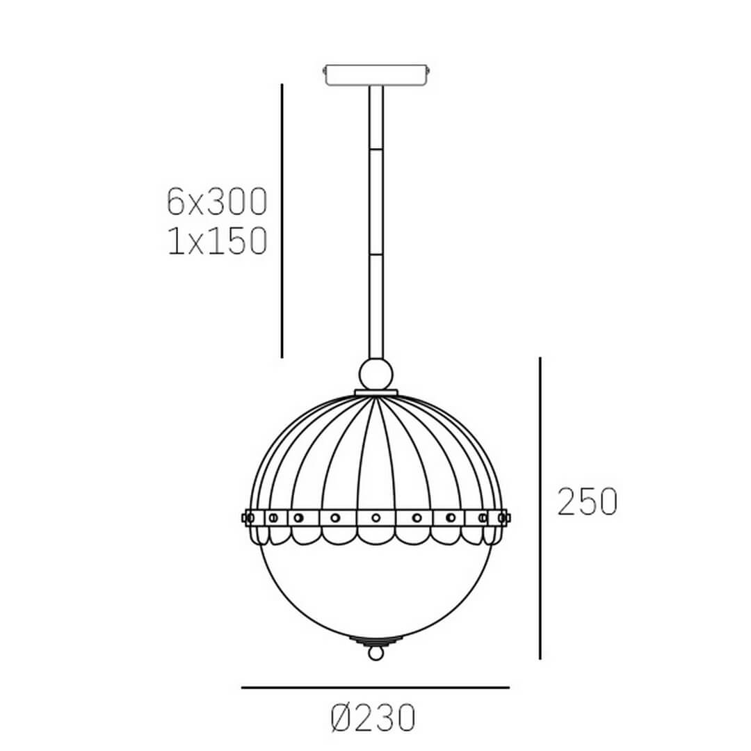 Lampa wisząca w stylu modern-classic Pralines P01206WH Cosmo Light
