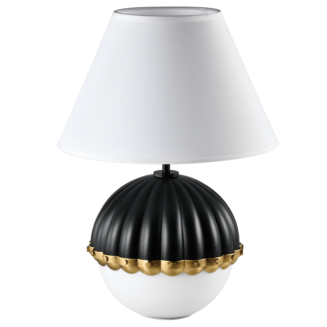 Elegancka lampa stołowa czarna Pralines T01275BK Cosmo Light