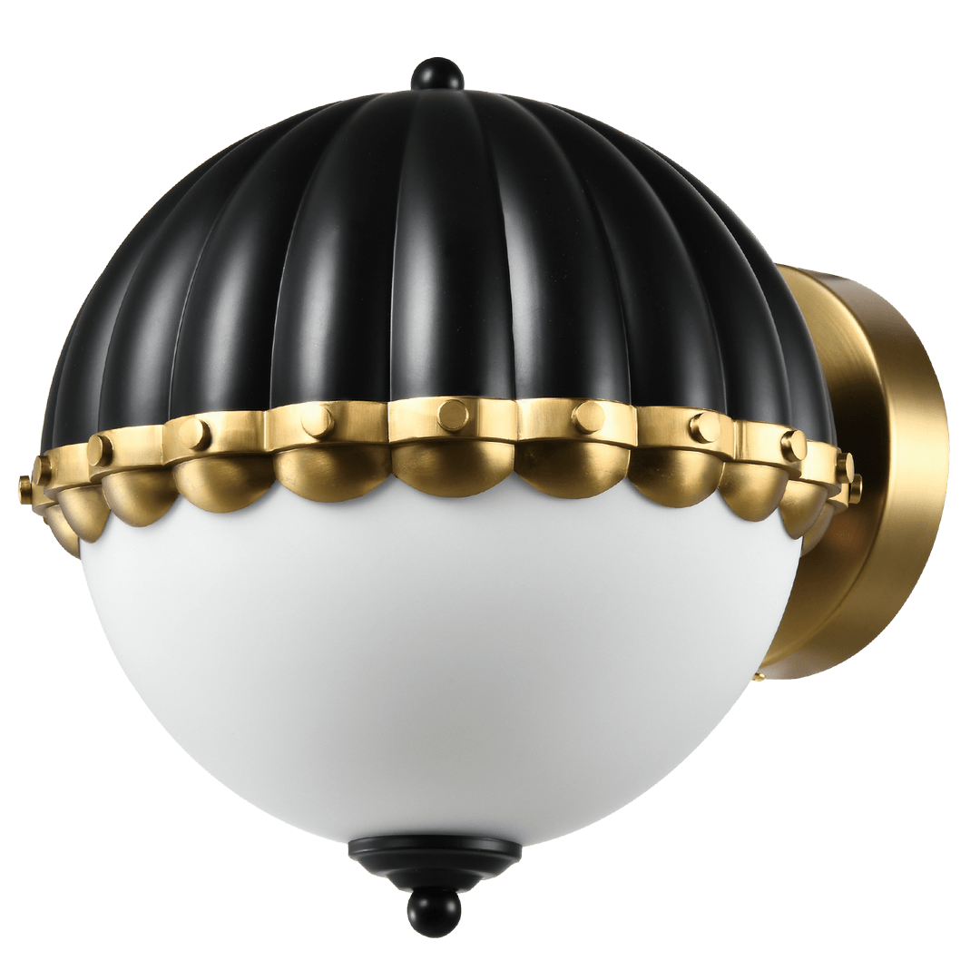 Elegancki kinkiet w stylu vintage czarny Pralines W01244BK Cosmo Light